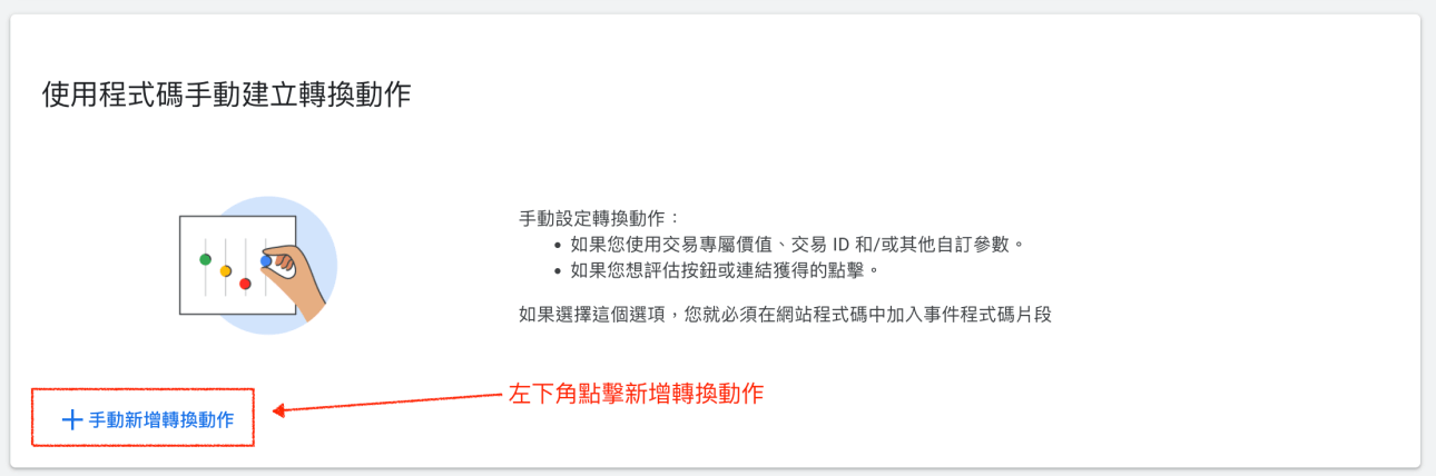 Google Ad 手动新增转换动作