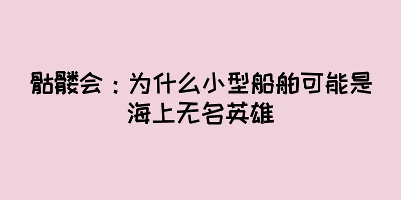 骷髅会：为什么小型船舶可能是海上无名英雄